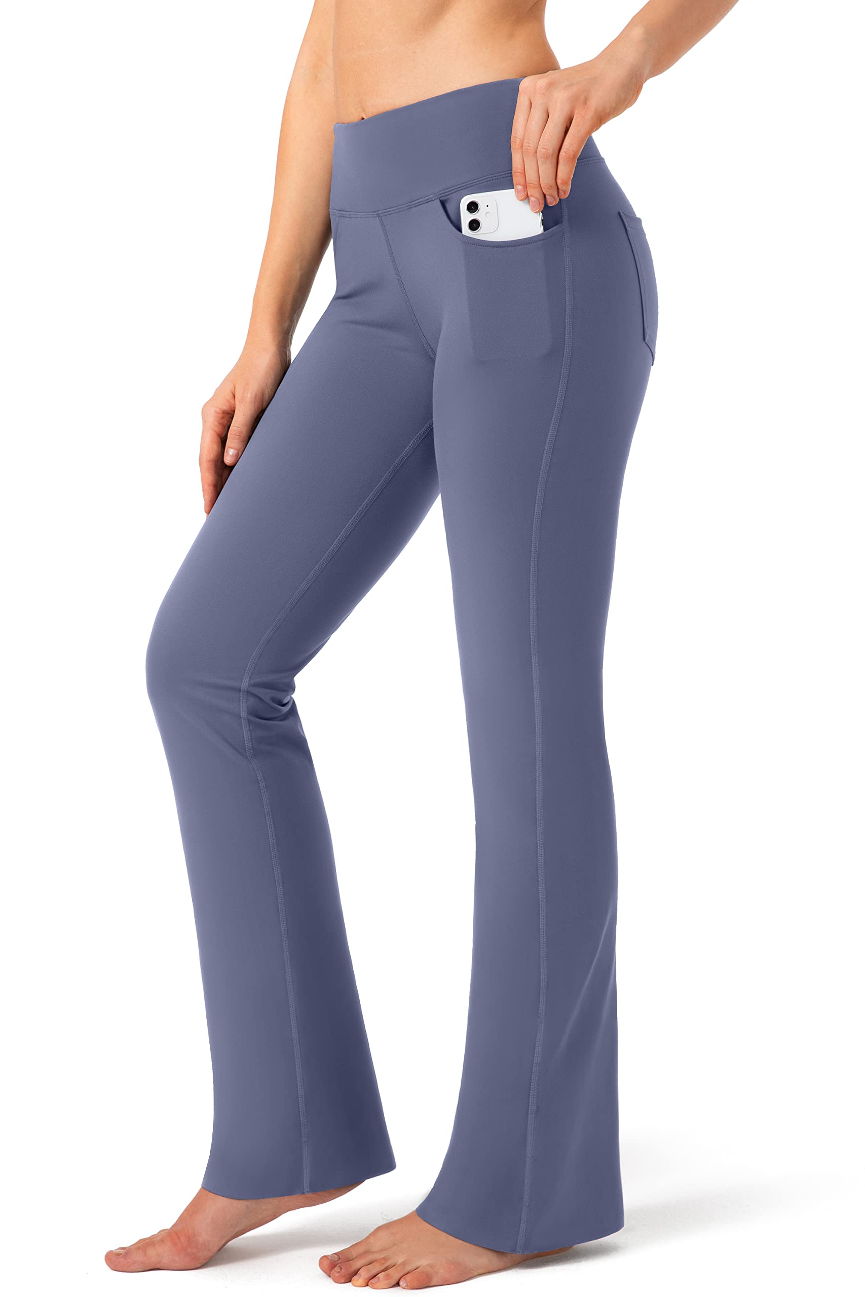 G Gradual Women's High Waist Yoga Pants with 4 Pockets - Bootcut Work Dress Pants for Yoga, Office & Casual Wear - Perfect for Tall Women