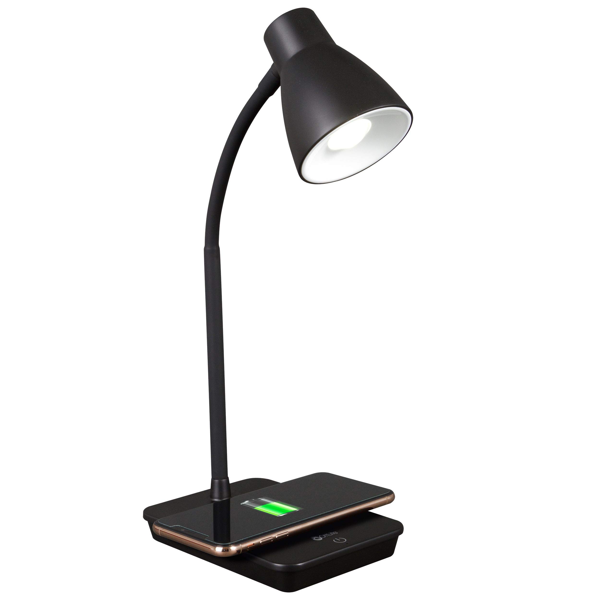 OttLite Infuse LED Desk Lamp with Wireless Charging - Adjustable Brightness Eye-Caring Light for Home Office, Study & Reading (Perfect for Work, Remote Learning & Nighttime Reading)