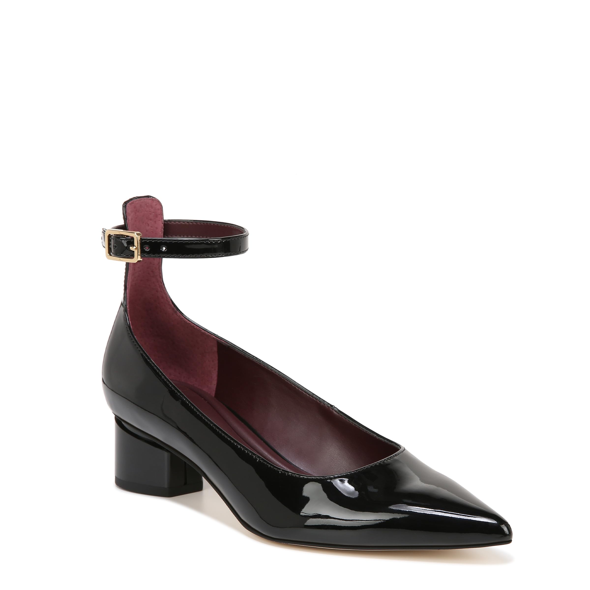 Franco Sarto Women's Vitale Pointed Toe Ankle Strap Pump Heels - Elegant Dress Shoes for Work, Party & Special Occasions