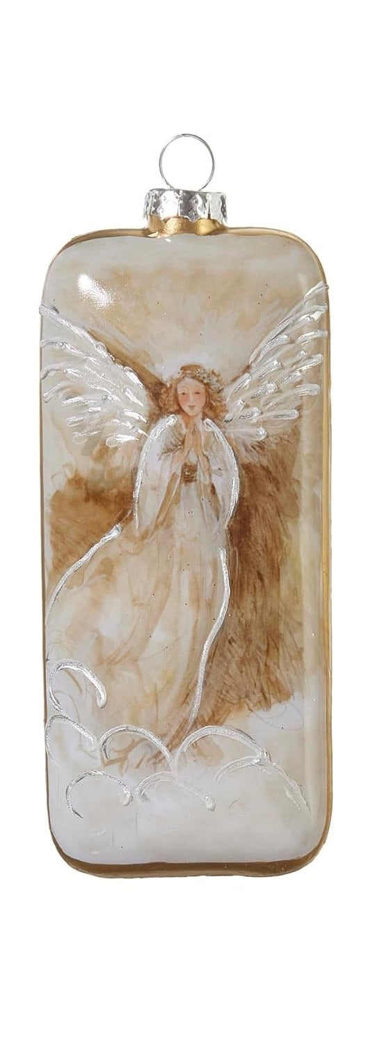 6 Golden Angel Ornaments - Elegant Christmas Tree Decorations for Holiday Home Decor, Party & Gift Giving