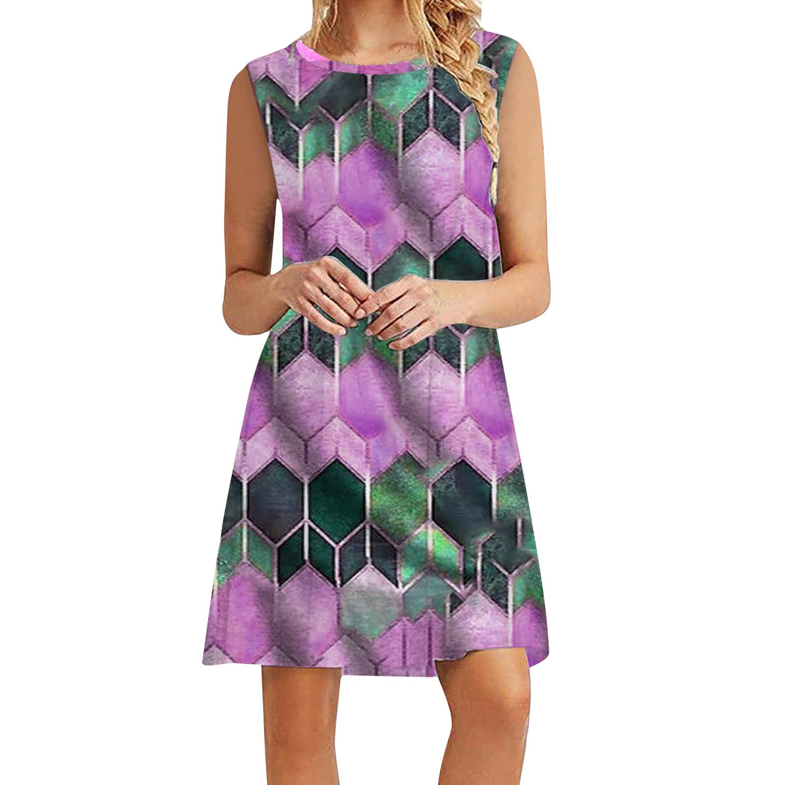 Floral Print Sleeveless Maxi Dress for Women - Beach Cover Up Casual Summer Sundress with Loose Fit & Tank Style - Perfect for Vacations, Pool Parties, and Spring Outings