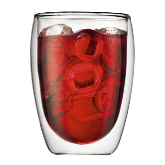 Bodum Pavina Double Wall Glass Coffee Mugs Set of 2 (12 oz) - Perfect for Hot & Cold Beverages at Home or Office