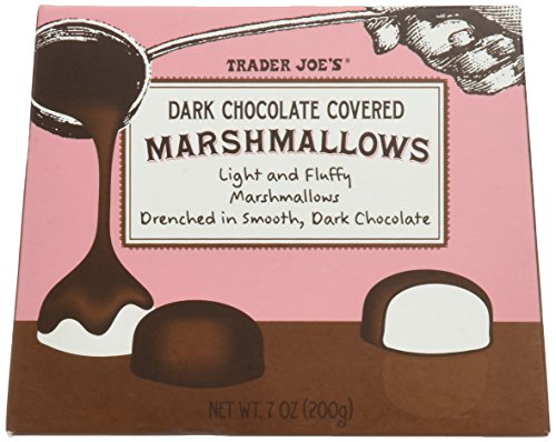Trader Joe's Dark Chocolate Covered Marshmallows - 2 Pack (4.4oz) | Gourmet Chocolate Treats | Perfect for Gifts, Parties & Dessert Platters