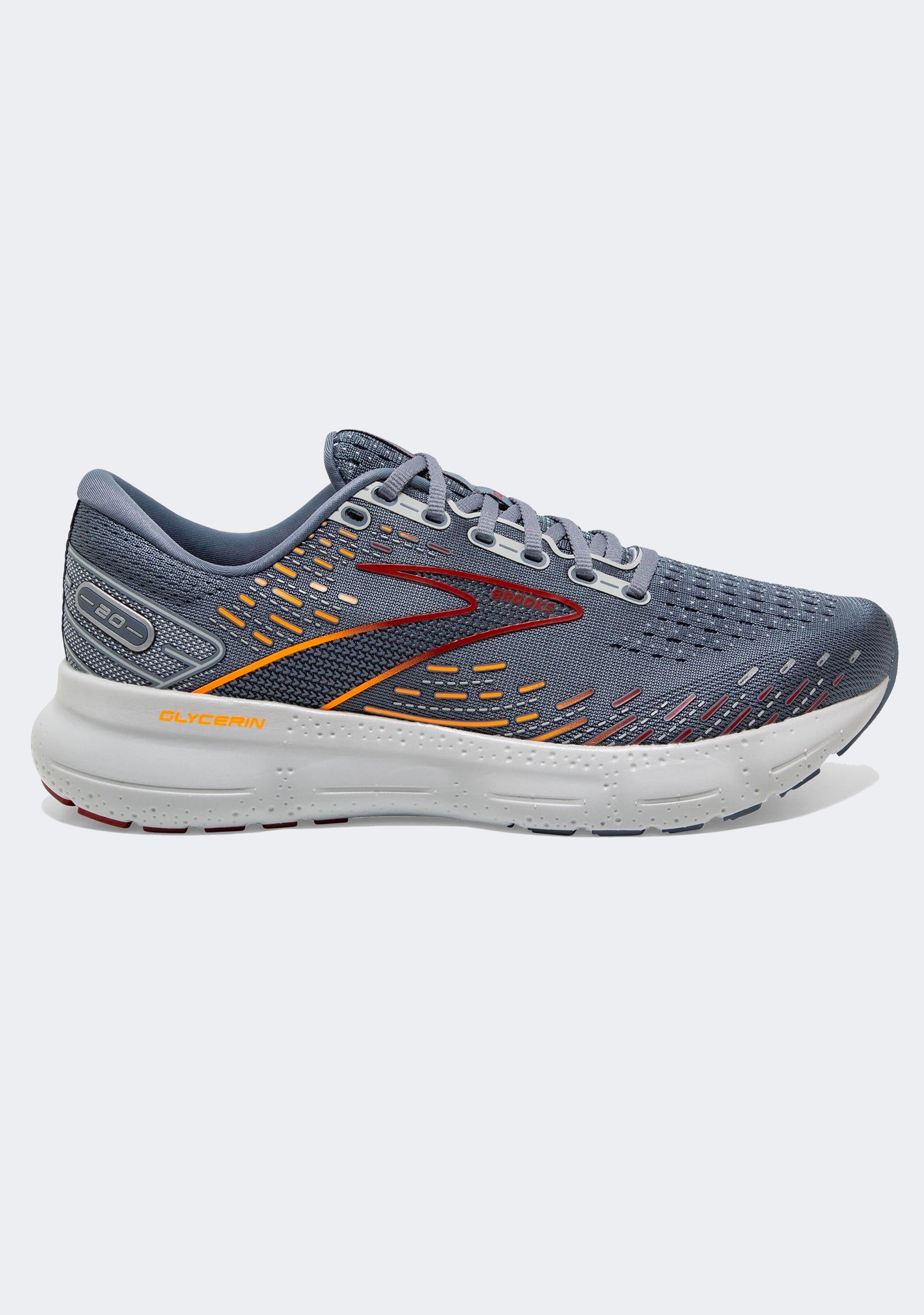 Brooks Men's Glycerin 20 Running Shoes - Premium Cushioned Sneakers for Men, Neutral Support, Lightweight & Breathable - Perfect for Marathon Training, Jogging & Everyday Wear