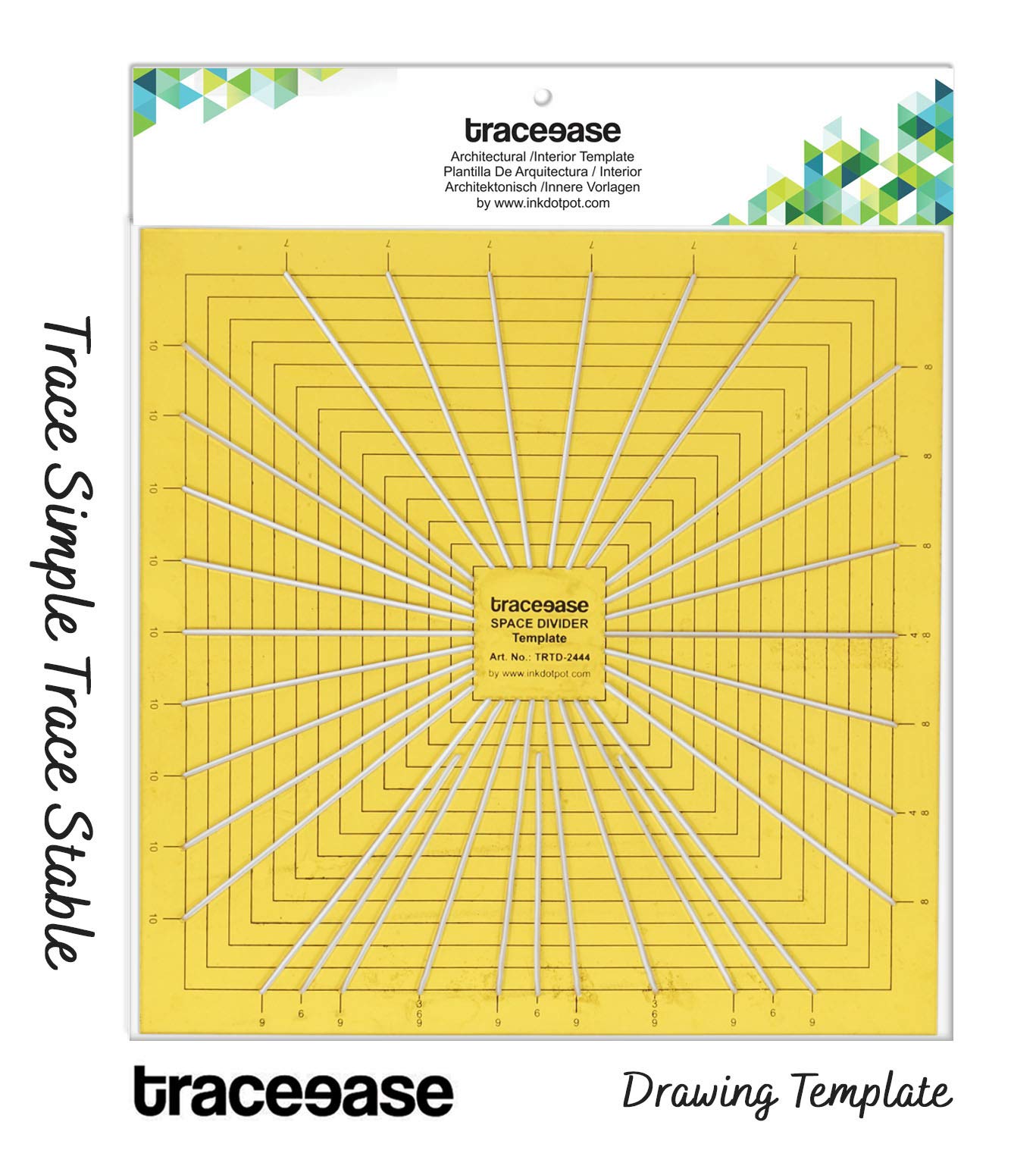 TraceEase Space Divider Template - Professional Technical Drawing Stencil Kit for Architects & Engineers | Perfect for Drafting, Blueprint Design & CAD Sketching