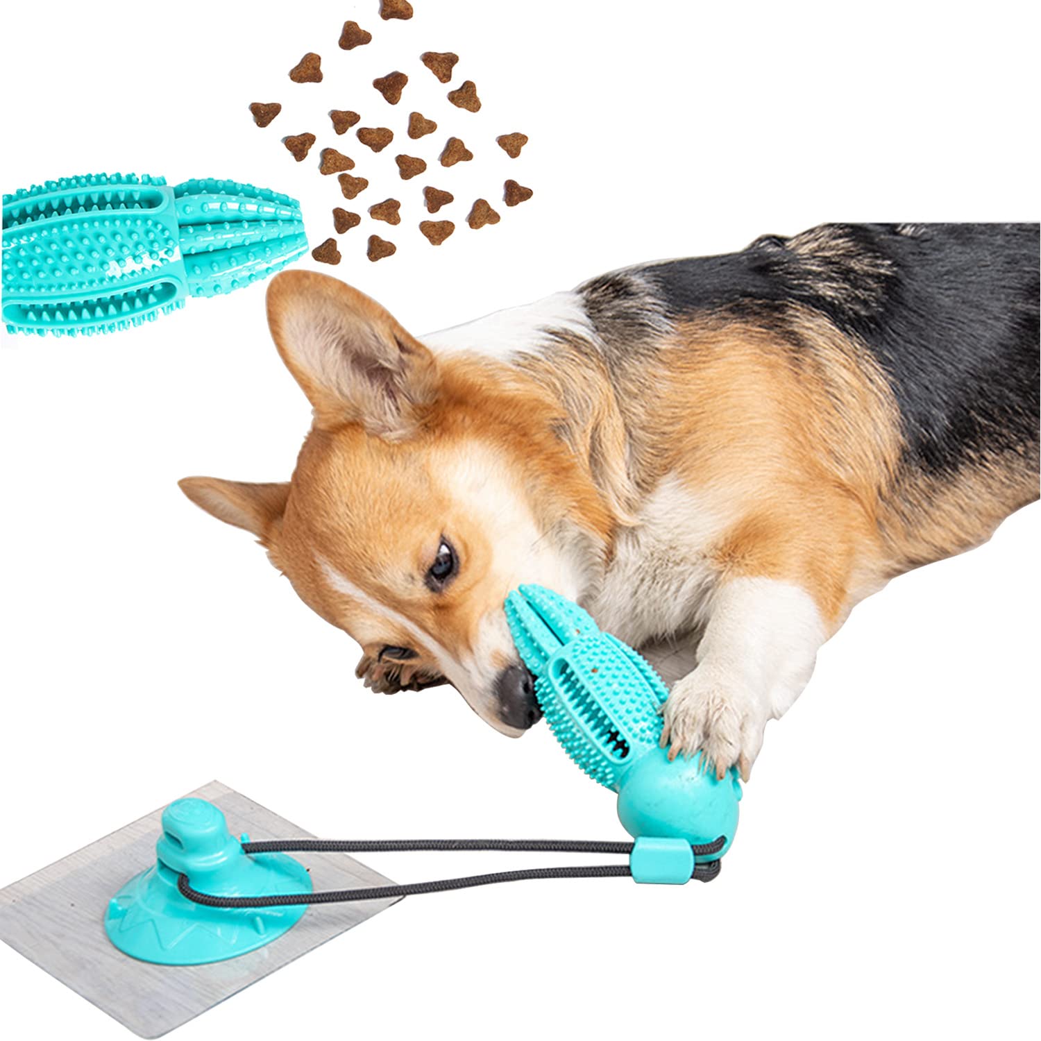 Durable Indestructible Dog Toys for Aggressive Chewers - Interactive Suction Cup Tug of War Puzzle Toy with Squeaky Rope Octopus Design | Teeth Cleaning & Slow Feed Features for Small & Medium Dogs | Perfect for Playtime, Training, and Dental Health