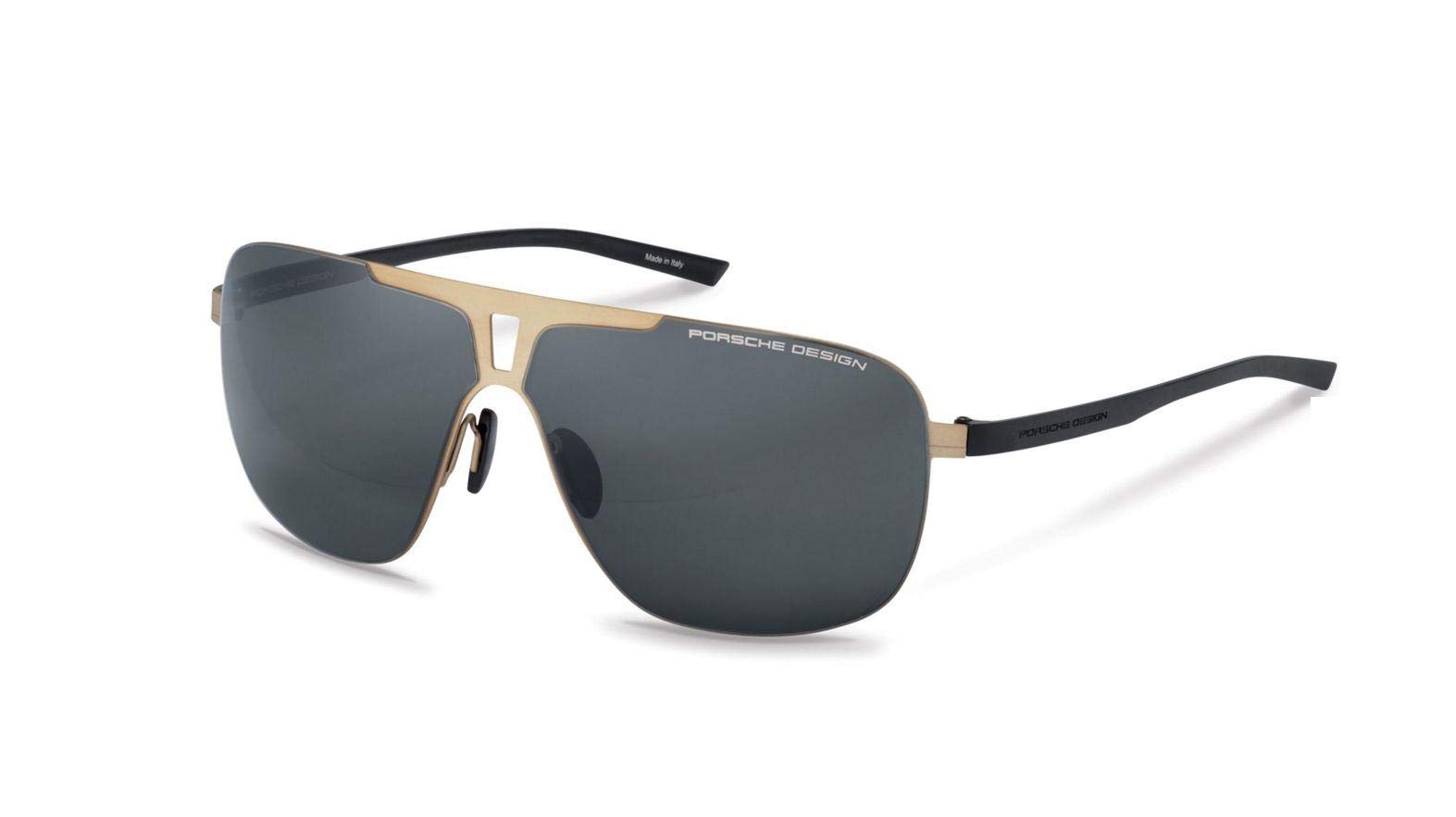 Authentic Porsche Design P 8655 C Gold Sunglasses for Men & Women - Luxury Polarized UV Protection Aviator Sunglasses - Perfect for Driving, Travel & Outdoor Activities
