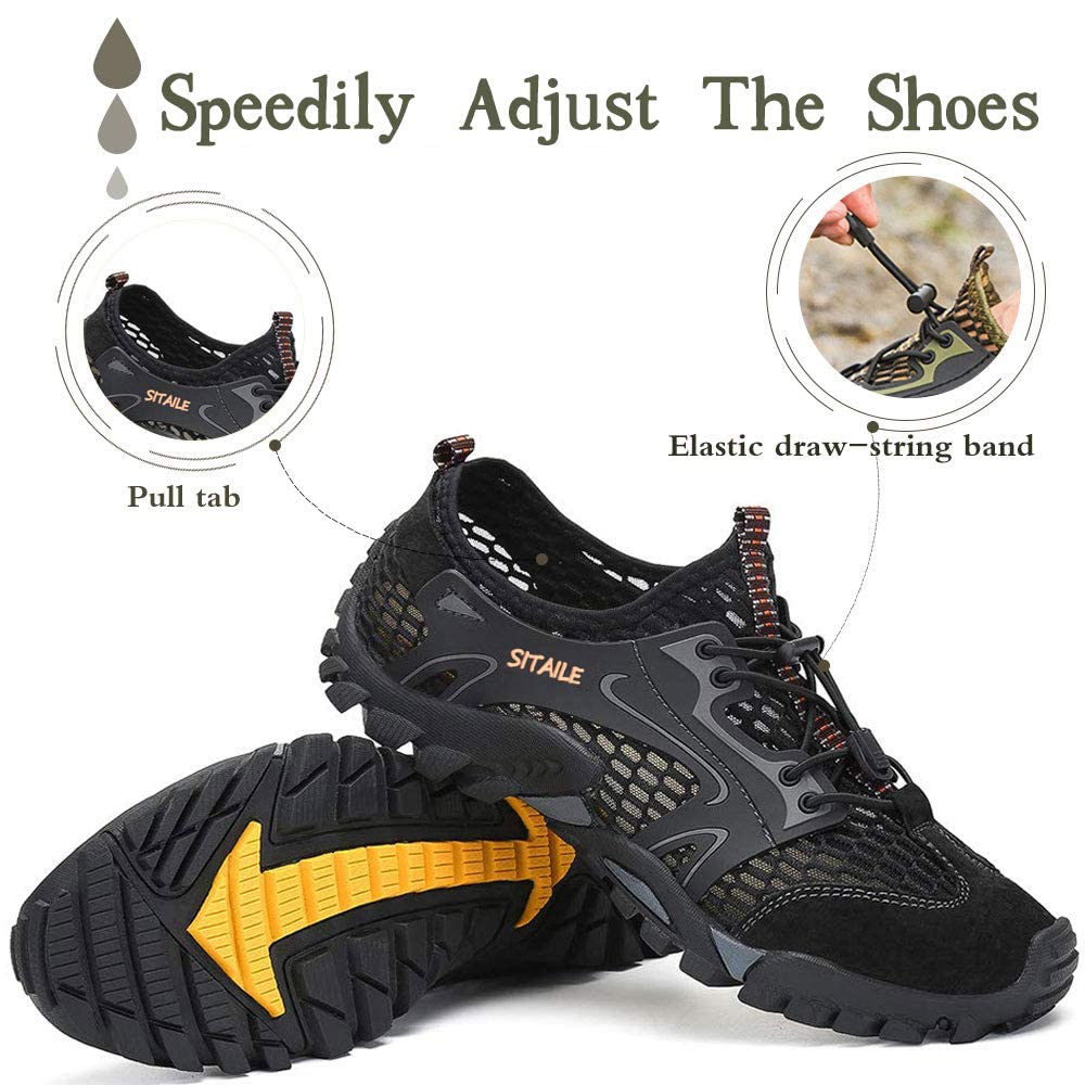 **Men's & Women's Quick-Dry Hiking Water Shoes - Barefoot Aqua Swim Shoes for Pool, Beach, Fishing & River Hiking - Lightweight Sandals for Outdoor Adventures**