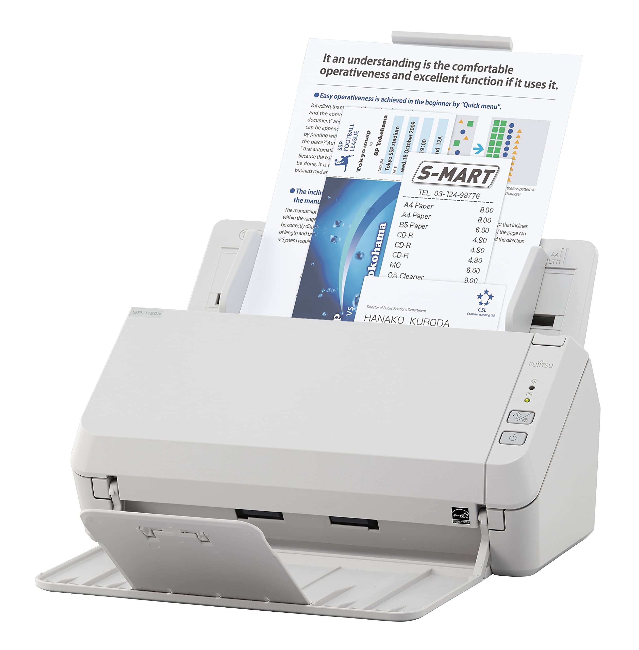 Fujitsu SP1125N Duplex Gigabit Ethernet Network Printer - 25ppm High-Speed Printing for Office & Home Use | Reliable Network Connectivity for Small Businesses