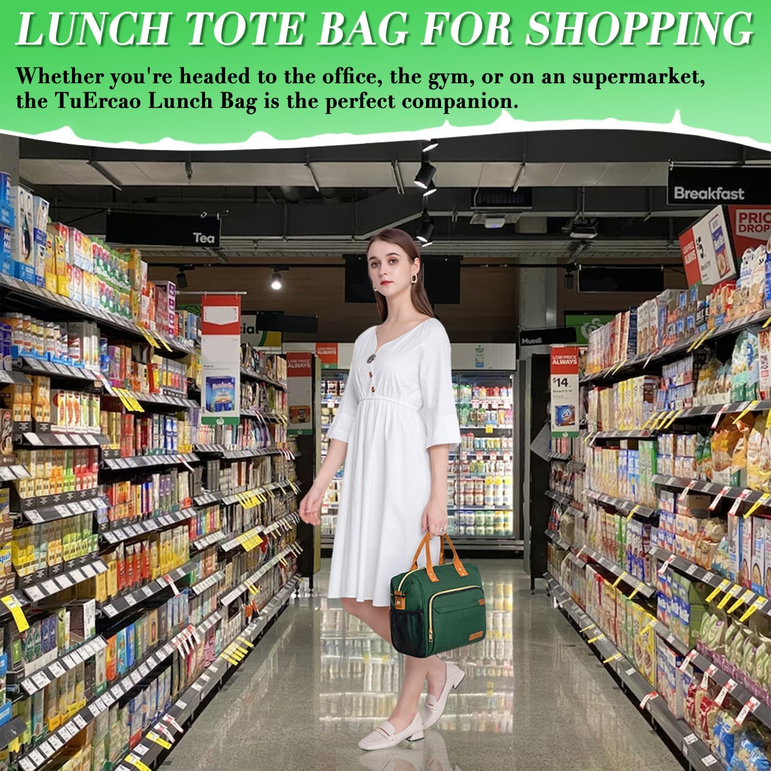 Insulated Lunch Box for Adults - Reusable Thermal Lunch Bag for Men & Women - Perfect for Work, Office, School & Picnics
