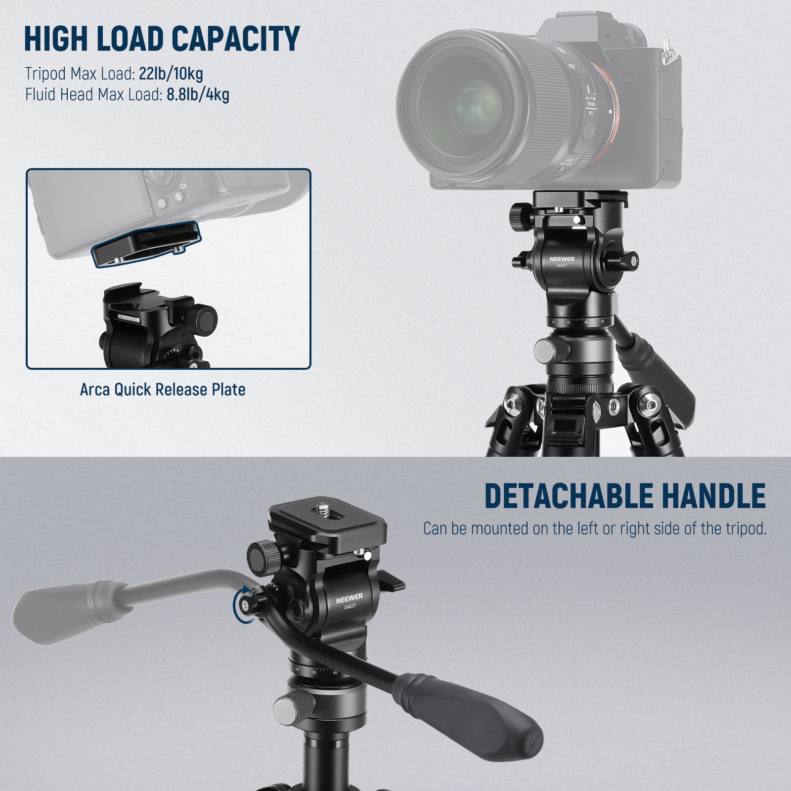 NEEWER TP61 Lightweight Aluminum Travel Tripod for DSLR Cameras - Compact & Portable for Vlogging, Photography, and Outdoor Adventures
