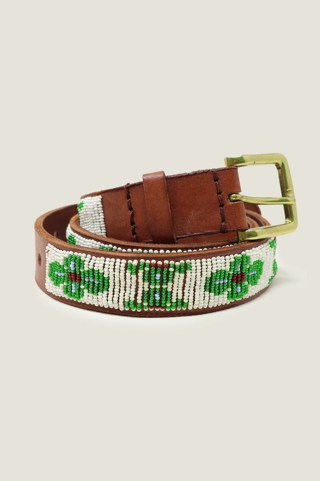 Floral Belt for Women - Elegant White & Green Flower Waist Belt | Perfect for Weddings, Parties & Boho Outfits