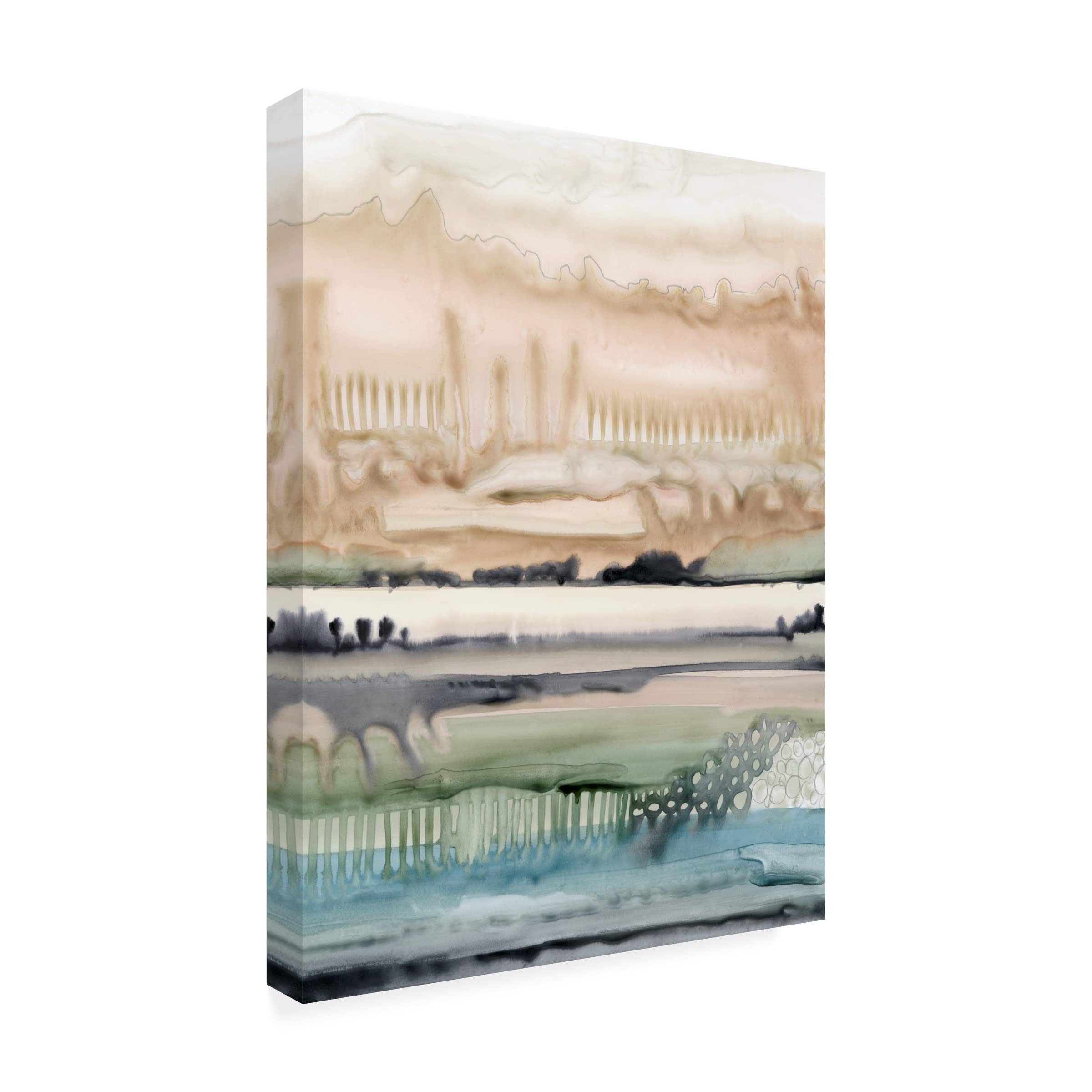 Grace Popp 'Mesa Horizon Strata II' Framed Canvas Wall Art Print - Modern Desert Landscape Painting for Living Room, Bedroom & Office Decor