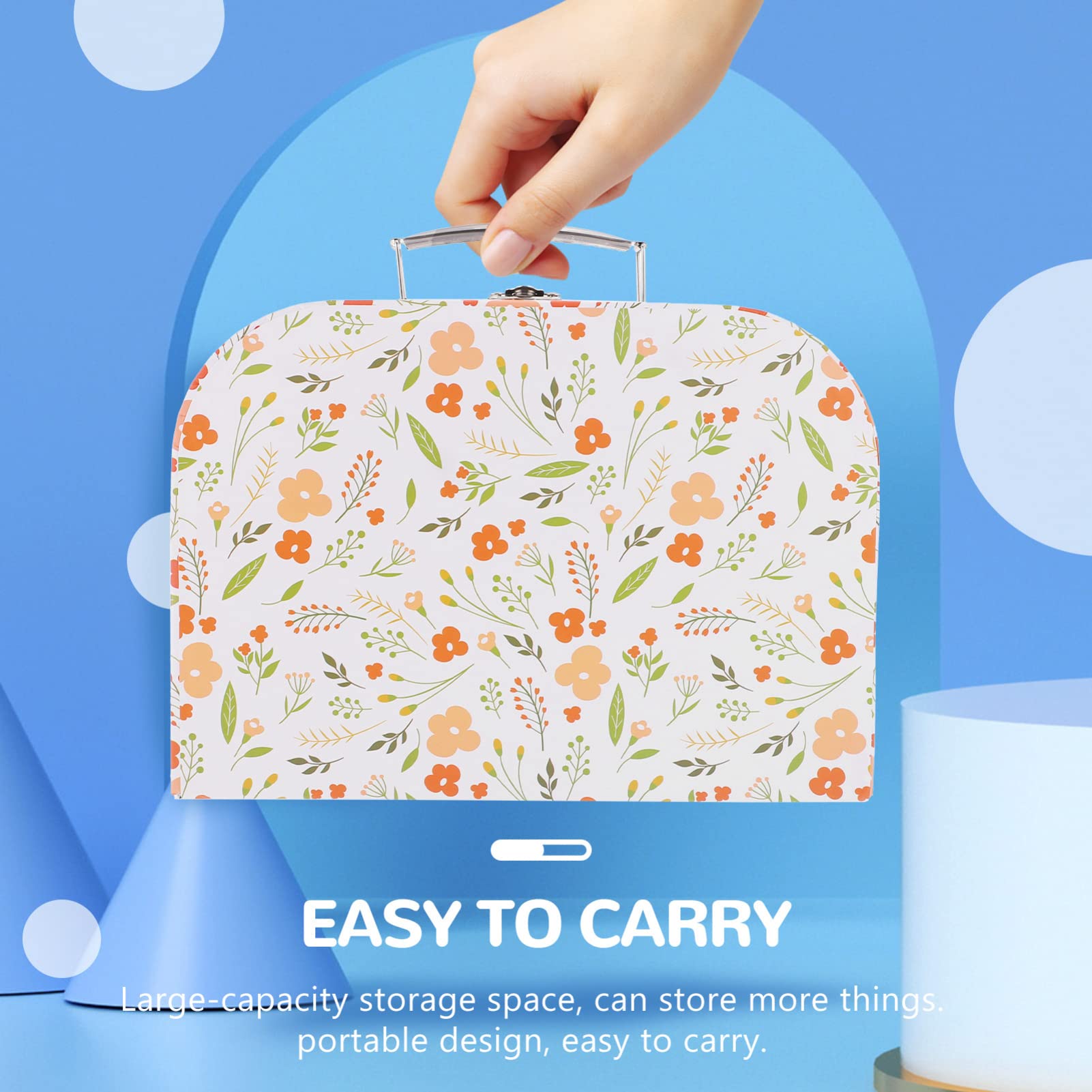 Zerodeko Cardboard Storage Boxes with Lids - Organize Toys, Sundries & Home Items | Portable Handle Design for Easy Storage & Organization | Perfect for Kids' Rooms, Closets & Office Supplies