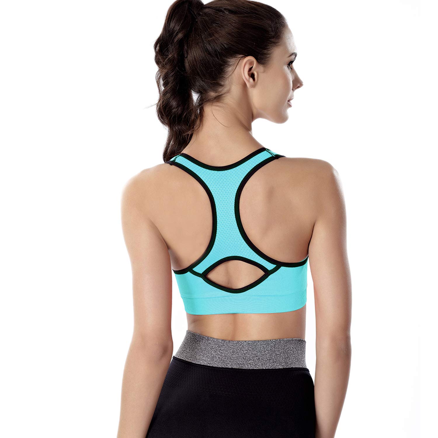 High Impact Sports Bras for Women - Double Couple Racerback Workout Bra for Yoga, Gym & Fitness | Perfect for Running, CrossFit & High-Intensity Training
