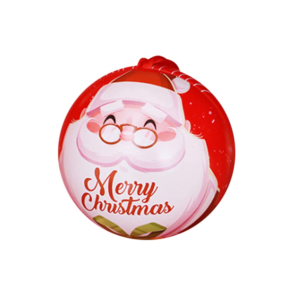 Creative Christmas Candy Box - Round Ball Chocolate Candy Storage Jar, Tinplate Candy Ball Jar for Christmas Tree & Party Decoration - Perfect Holiday Gift & Festive Ornament for Home, Office & Holiday Gatherings