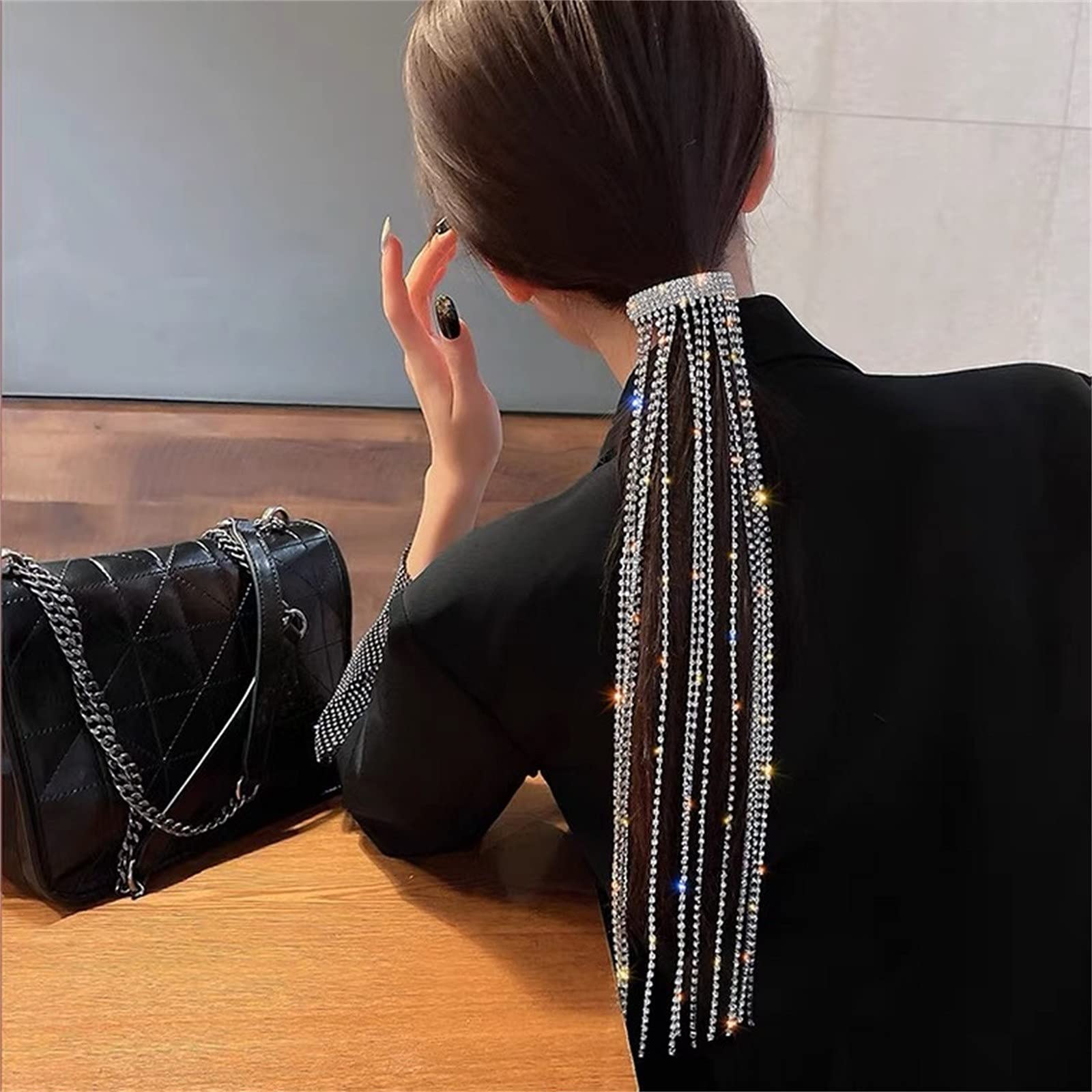 LYKD Transparent Metal Hairpin - Elegant Hair Clip for Thick Hair, Dream Gift for Women, Fashion Hair Accessory (Silvery) - Perfect for Weddings, Parties & Everyday Styling