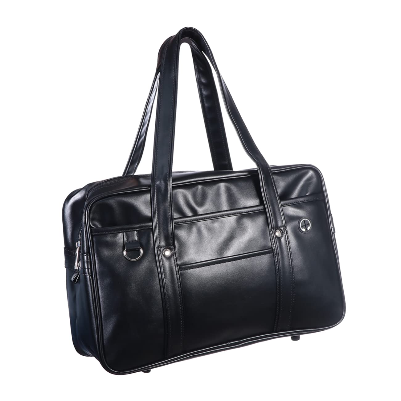 Jojofuny Premium Leather Laptop Messenger Bag - Stylish PU Leather Commuter Briefcase for Men with Large Capacity, Perfect for Business, Office & School (Japanese JK Uniform Inspired Design)
