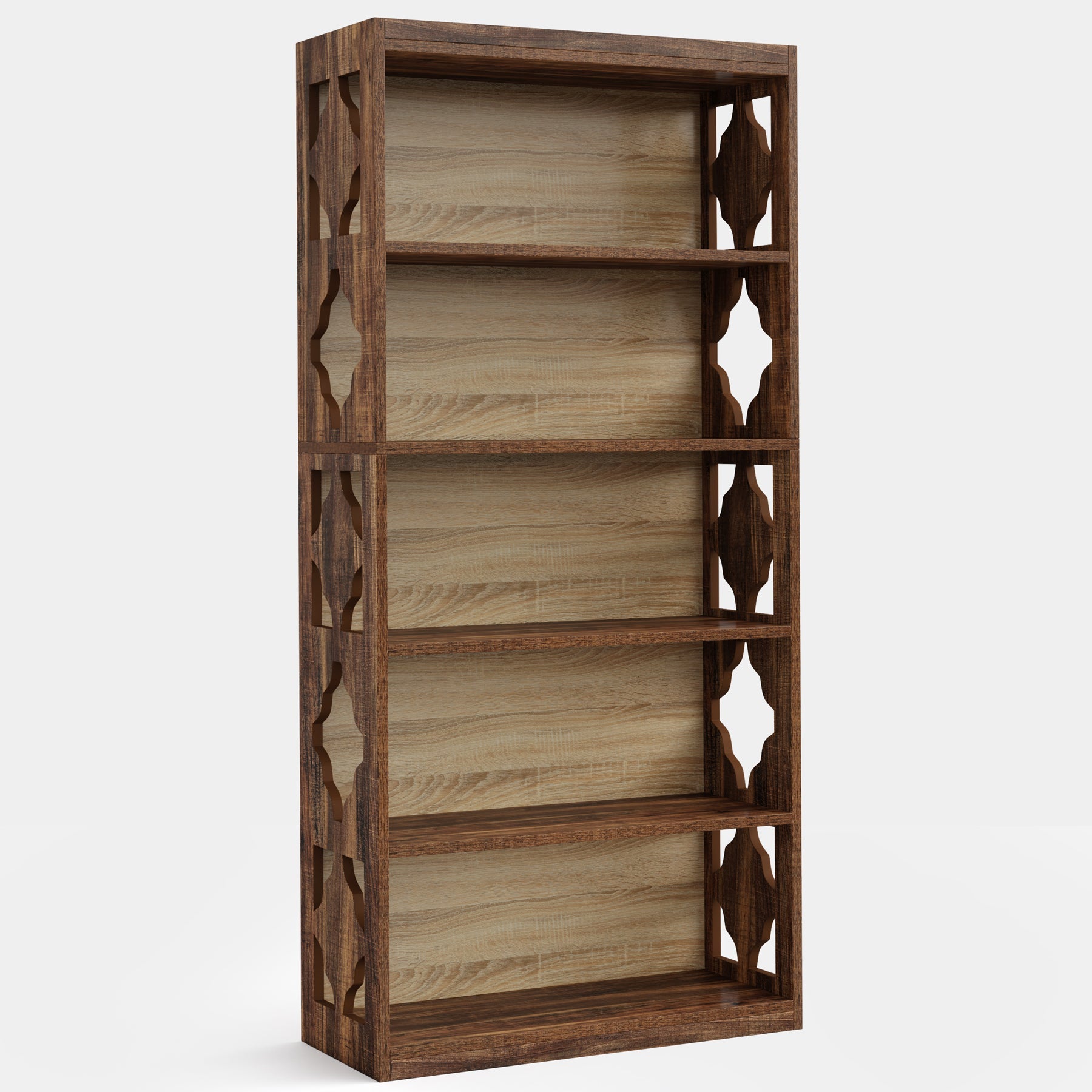 6 Tier Bookshelf, 70 Inch Tall Wood Bookcase with Storage Shelves - Perfect for Living Room, Office, Bedroom & Home Library Organization