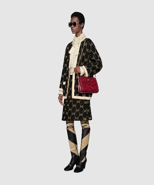 Gucci Ophidia Small Snakeskin Shoulder Bag in Hibiscus Red | Luxury Designer Crossbody Purse for Women | Perfect for Date Night, Parties & Everyday Use