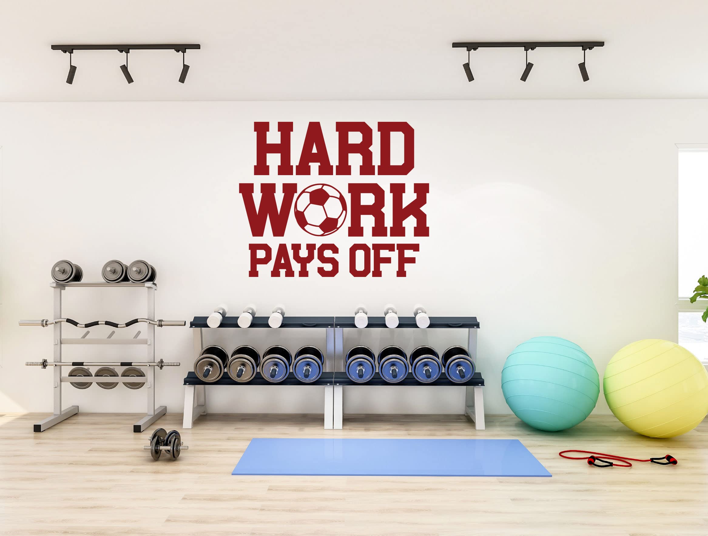 Custom Soccer Vinyl Wall Decal - Personalized Home & Gym Decor with Inspirational Sports Quote - 