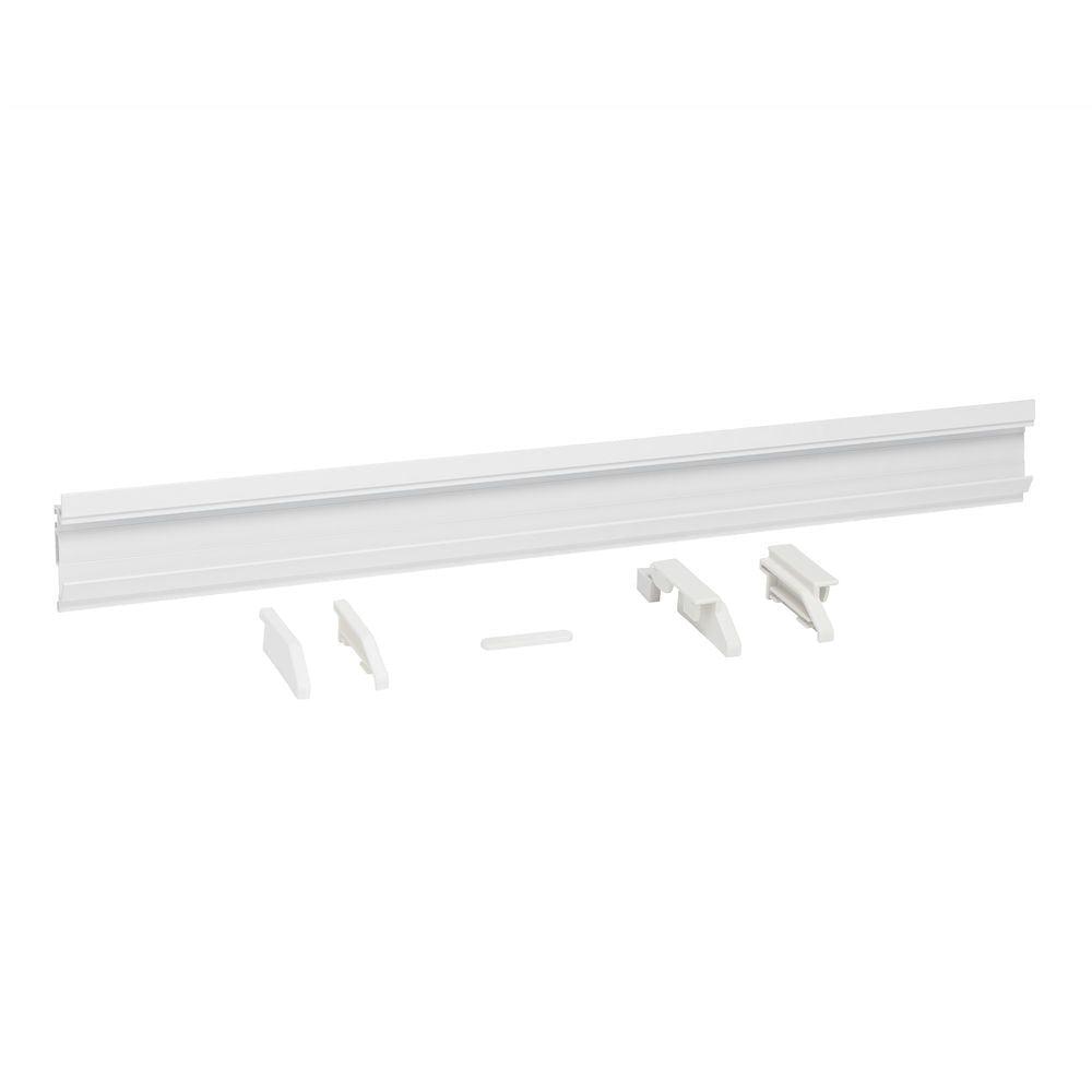 Elfa Storage Track System - 60-Inch White Wall Organizer for Closet, Pantry & Garage Organization | Durable & Space-Saving Solution