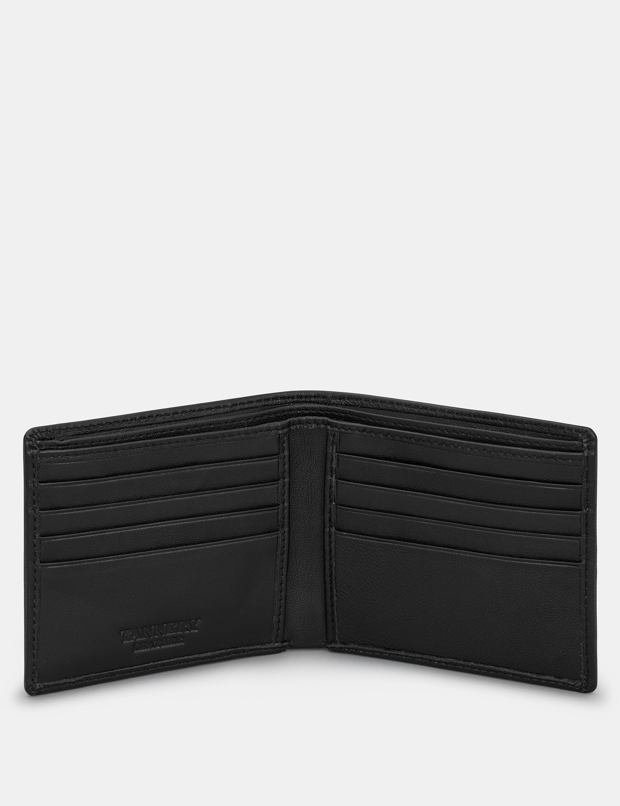 Premium Two-Fold Black Leather Wallet for Men - Slim RFID Blocking Bifold Wallet with Money Clip - Perfect for Everyday Use, Travel & Business