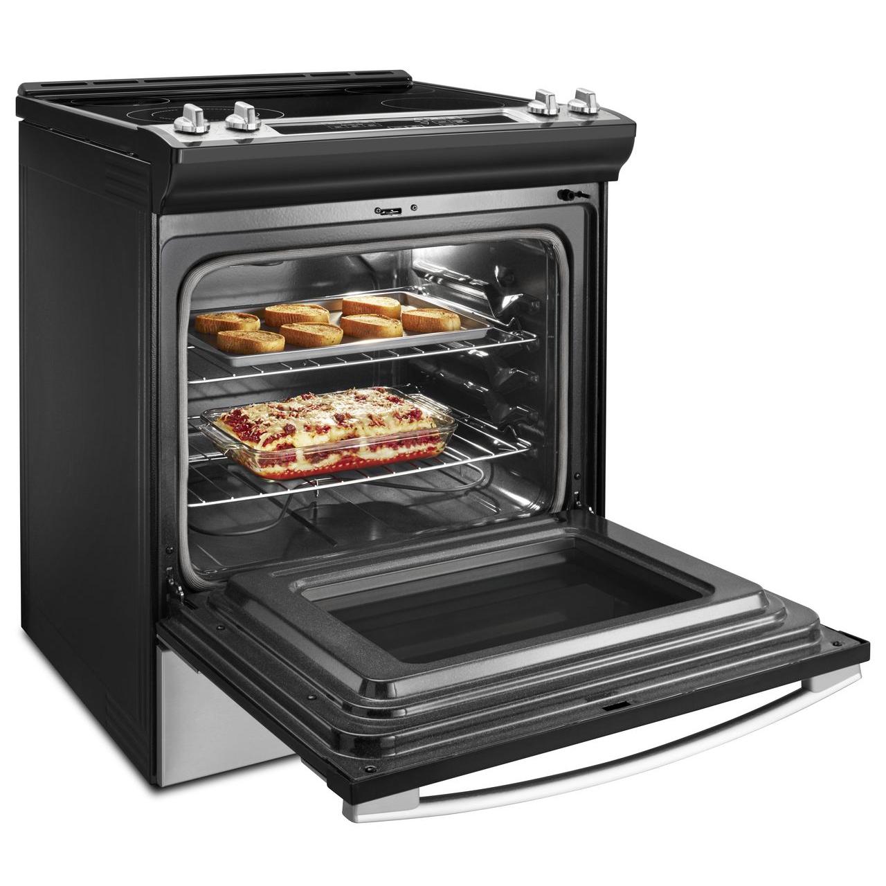 Amana 30-Inch Slide-In Electric Range YAES6603SFS - Stainless Steel, 5.3 cu. ft. Oven, Convection Bake - Perfect for Home Kitchens & Small Restaurants