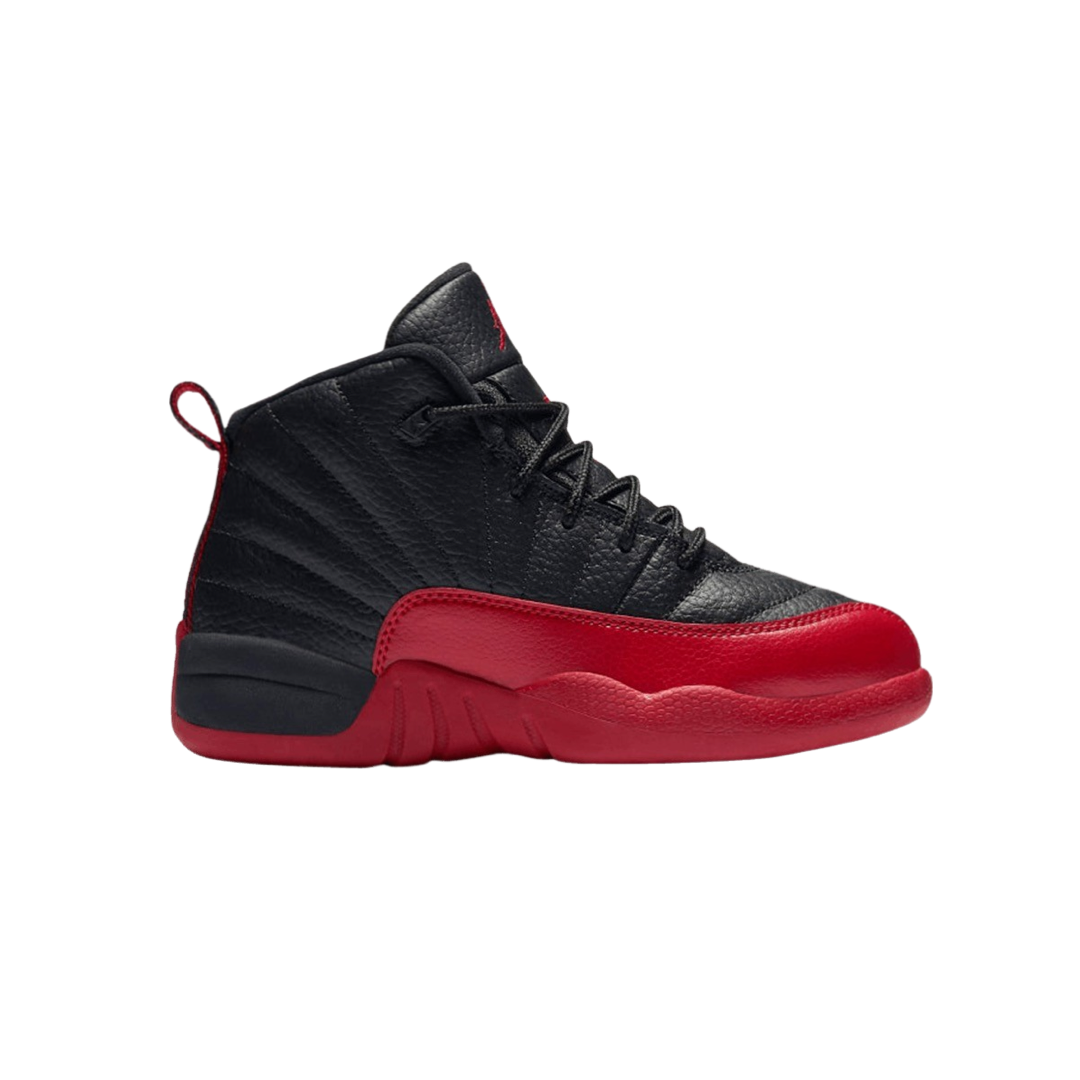 Air Jordan 12 PS Flu Game 2016 Black Varsity Red Basketball Shoes for Kids - Perfect for Preschool Playdates and Sports Activities