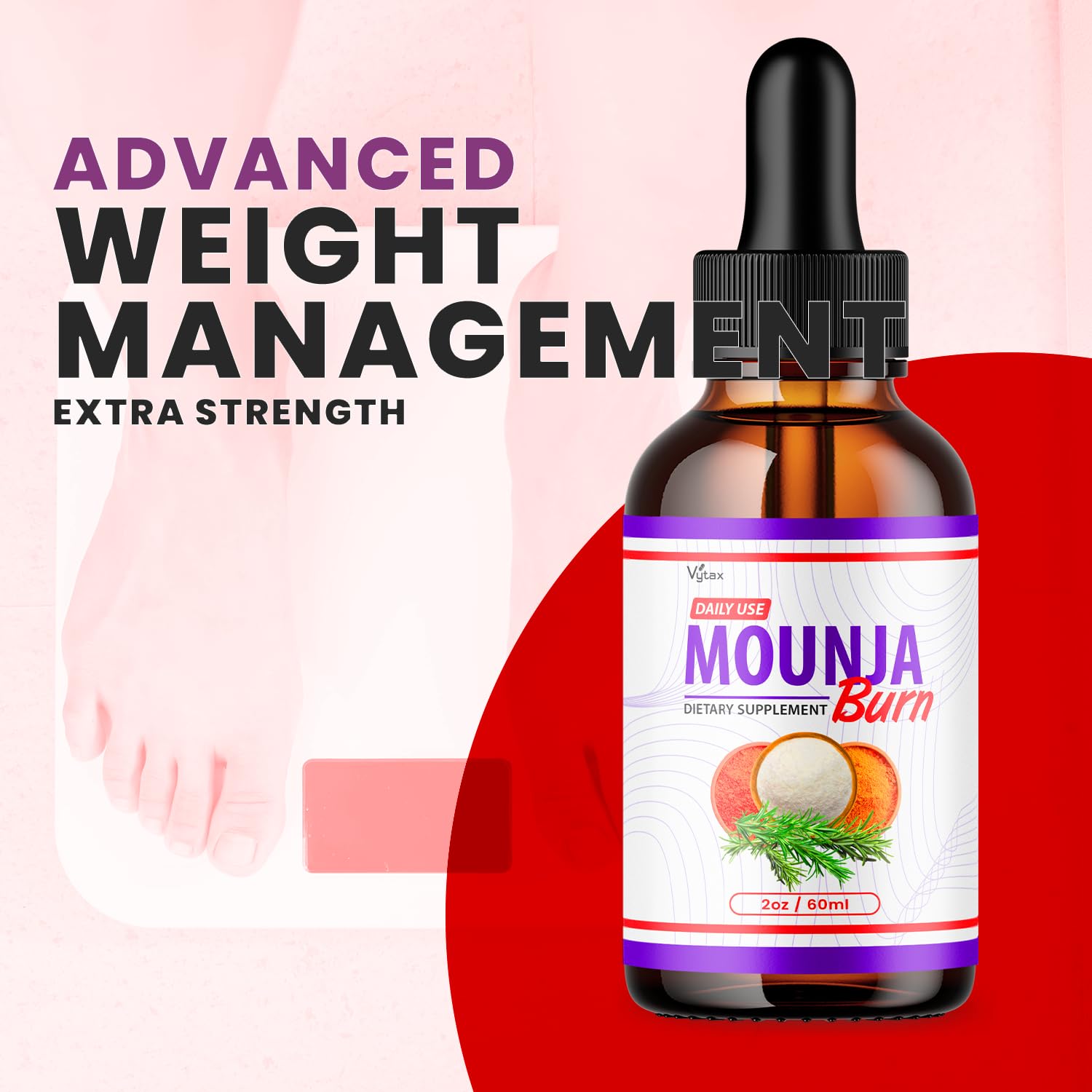 (5 Pack) Mounja Burn Drops - Official Mounjaburn Liquid Dietary Supplement, Maximum Strength All-Natural Vitamin Drops with Advanced Formula (10oz Each) - Supports Weight Loss & Metabolism Boost for Tea Drinkers & Healthy Lifestyle