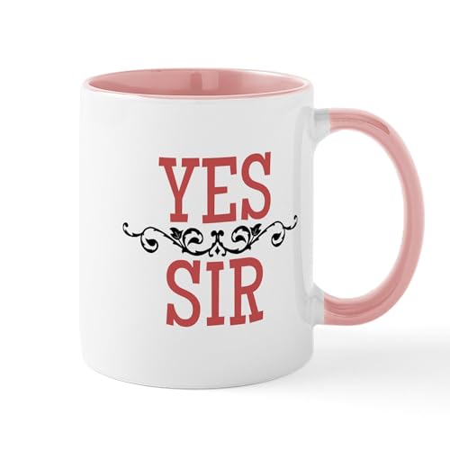 White/Pink Inside - Yes Sir Mugs