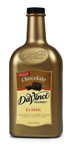DaVinci Gourmet Chocolate Sauce 64oz (1.89L) - Rich & Creamy Dessert Topping for Ice Cream, Pancakes, Coffee & More - K-Chocolate-S