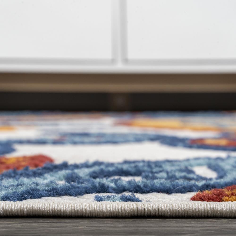 Julien Paisley High-Low Indoor/Outdoor Area Rug - Stylish Bohemian Decor for Living Room, Patio & Bedroom