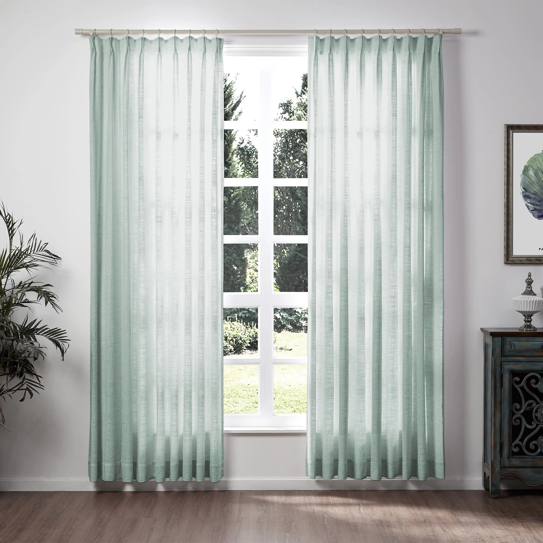Liz Loft Extra Long Pleated Curtains - 84 Inch Length Blackout Drapes for Living Room & Bedroom | Thermal Insulated Window Treatments for Home Decor