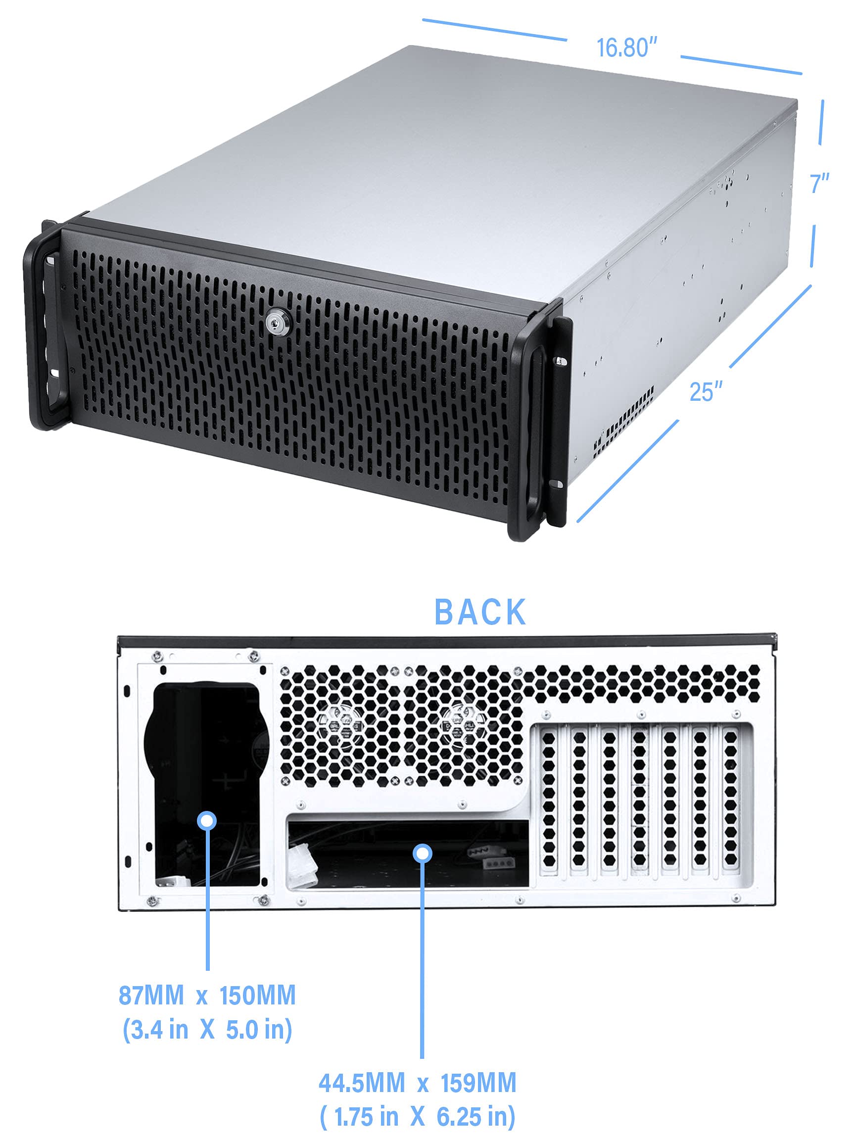 Rosewill 4U Server Chassis Rackmount Case - 15 x 3.5