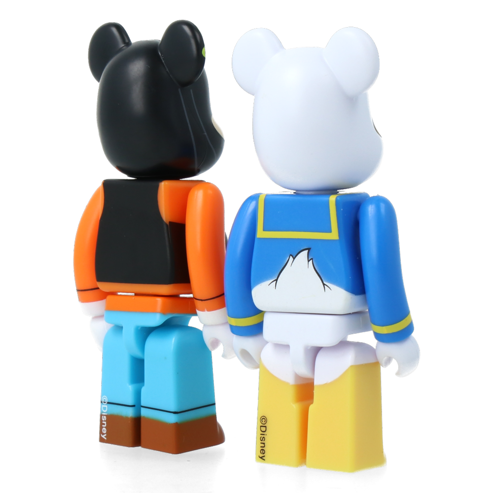 Authentic Bearbrick Donald Duck & Goofy 2-Piece Collectible Set - Limited Edition Vinyl Art Toy for Disney Fans, Home Decor & Gift Giving