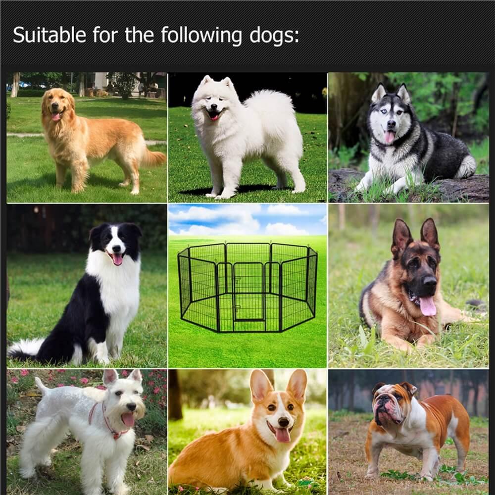Yaheetech 40 Inch 8-Panel Dog Playpen - Portable Pet Fence for Indoor/Outdoor Use, Puppy Crate & Training Pen - Perfect for Backyard, Kennel, or Travel
