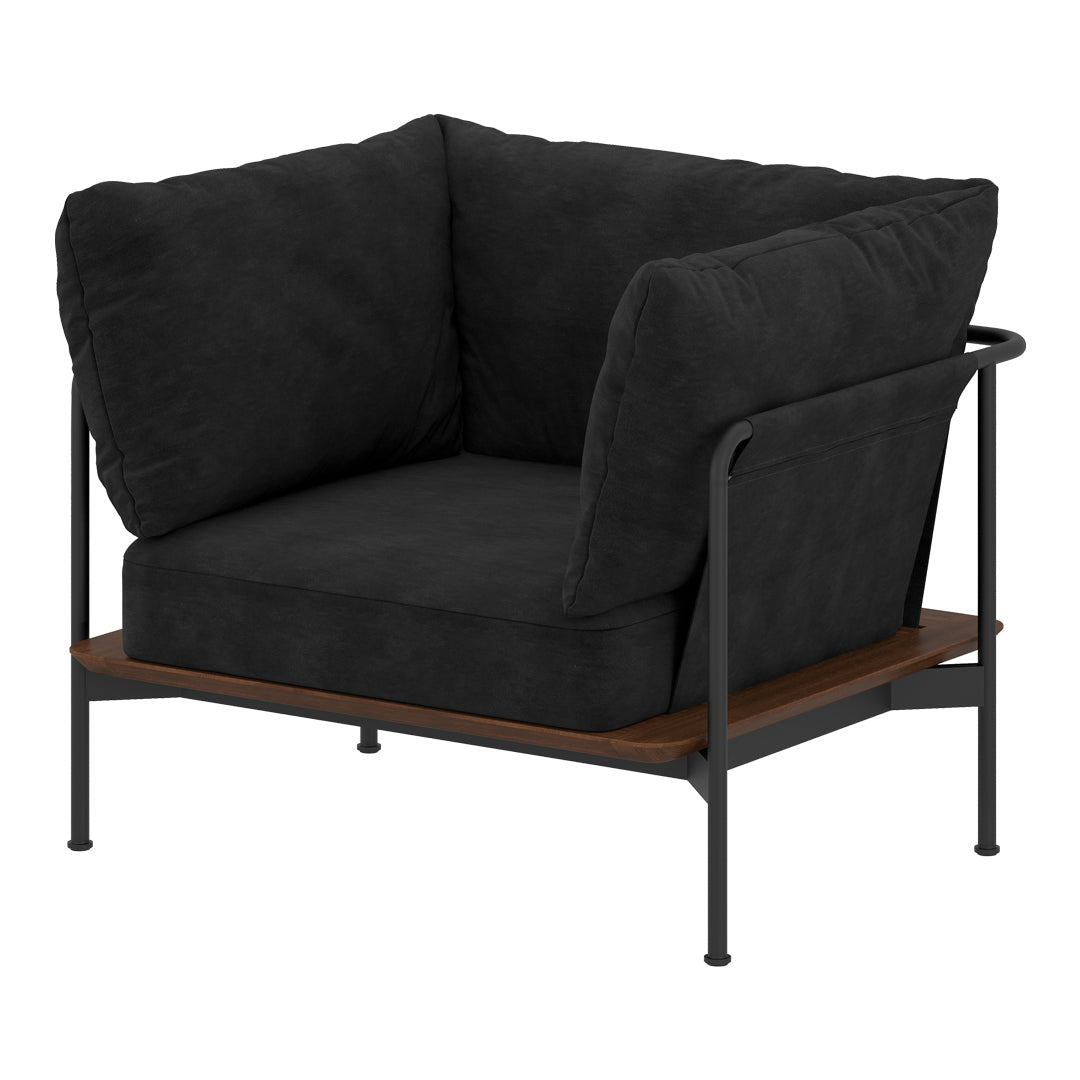 Premium Crawford Lounge Chair 2.0 - Modern Accent Chair with Comfortable Cushions & Sturdy Wooden Frame - Perfect for Living Room, Bedroom or Office Reading Nook