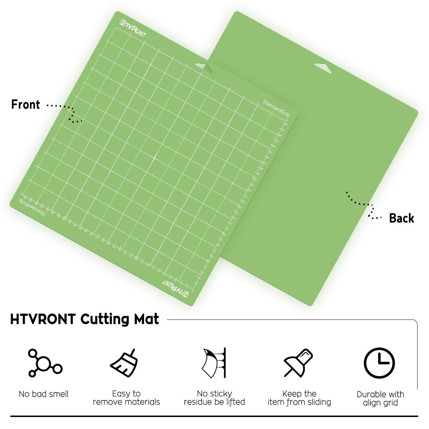 HTVRONT Standard Grip Cutting Mat 12x12 - 3 Pack for Cricut Maker 3, Maker, Explore 3, Air 2, One - Self-Healing Quilting Mats with Adhesive Surface - Perfect for Vinyl Cutting, Paper Crafts, Scrapbooking & DIY Projects