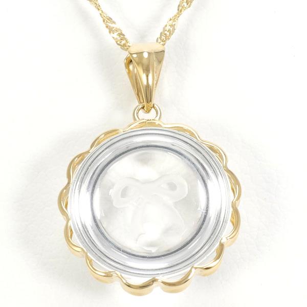18K Yellow Gold Quartz Necklace for Women - Elegant & Durable Jewelry Gift for Her - Perfect for Weddings, Anniversaries & Special Occasions
