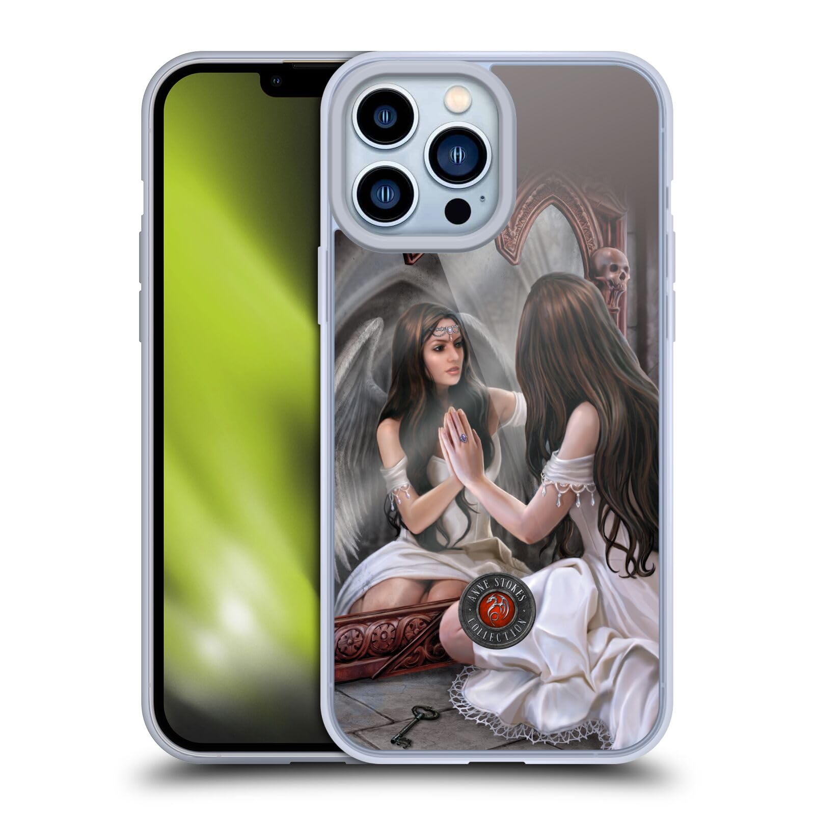 Officially Licensed Anne Stokes Magic Mirror Fantasy Soft Gel Case for Apple iPhone 13 Pro Max - Gothic Art Phone Cover with Premium Protection, Perfect for Fantasy Lovers & Daily Use
