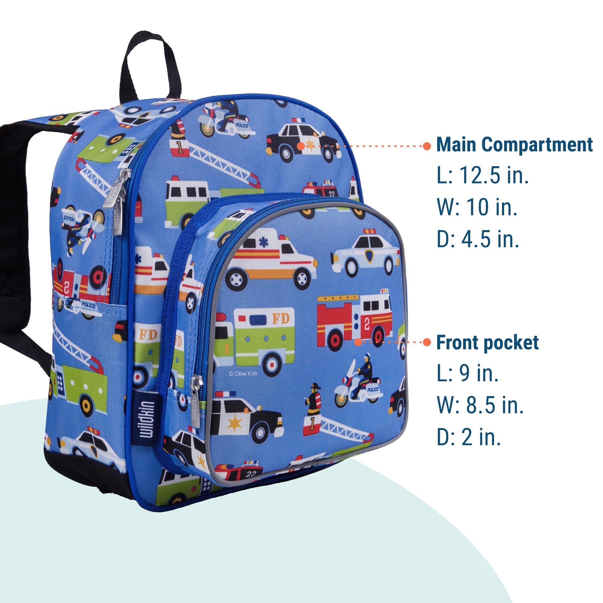 Wildkin Toddler Backpack for Boys & Girls - Durable Kids School Backpack with Construction Theme, Perfect for Preschool & Daycare (Set of 1)