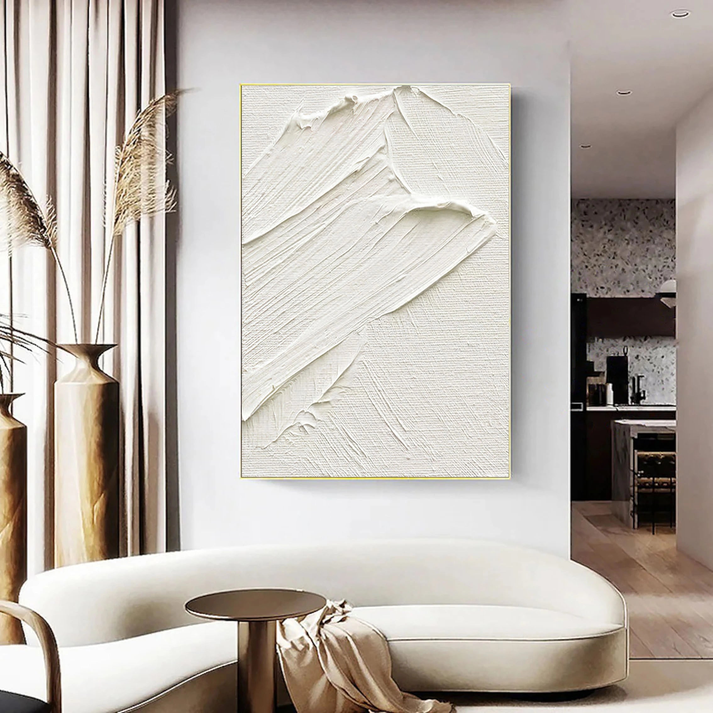 Minimalist Textured Plaster Art Painting - Modern Abstract Wall Decor for Living Room, Bedroom & Office #MM018