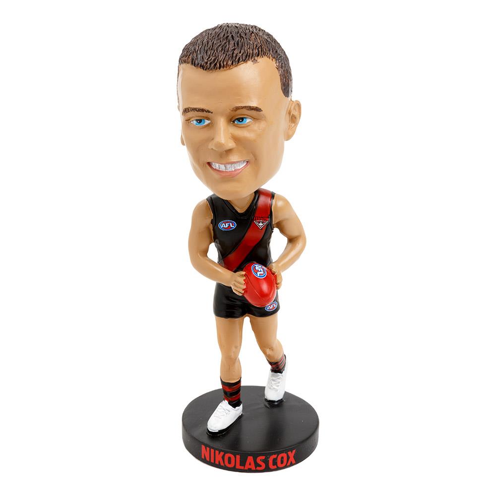 Official AFL Essendon Bombers Nikolas Cox Bobblehead - Collectible Football Player Figurine for Fans & Sports Memorabilia Enthusiasts - Perfect for Home Display, Office Decor, and Game Day Celebrations