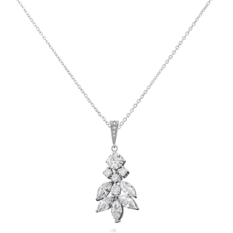 Divine Silver Crystal Necklace - Elegant Bridal Jewelry for Weddings & Special Occasions | Perfect Gift for Bride, Bridesmaids & Anniversary Celebrations