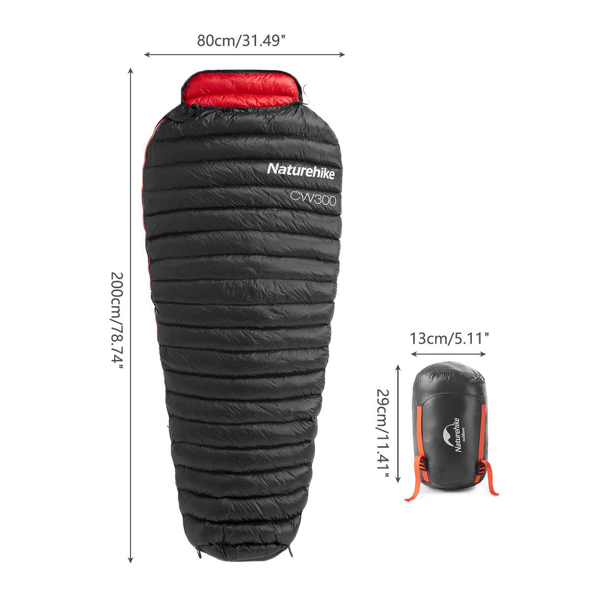 Naturehike 0 Degree Mummy Goose Down Sleeping Bag - Ultralight & Compact for Adults - Perfect for Winter Camping, Hiking, Backpacking & Cold Weather Adventures