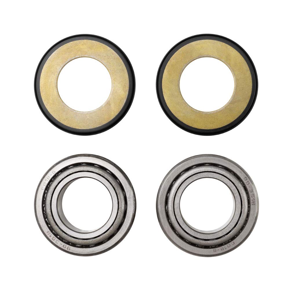 Tusk Steering Stem Bearing Kit for Kawasaki KX100 (1995-2021), KX65 (2000-2025), KX85 (2001-2025) & Yamaha YZ65 (2018-2025), YZ85 (2002-2025) - Dirt Bike Motorcycle Steering Replacement Part for Off-Road Racing and Trail Riding