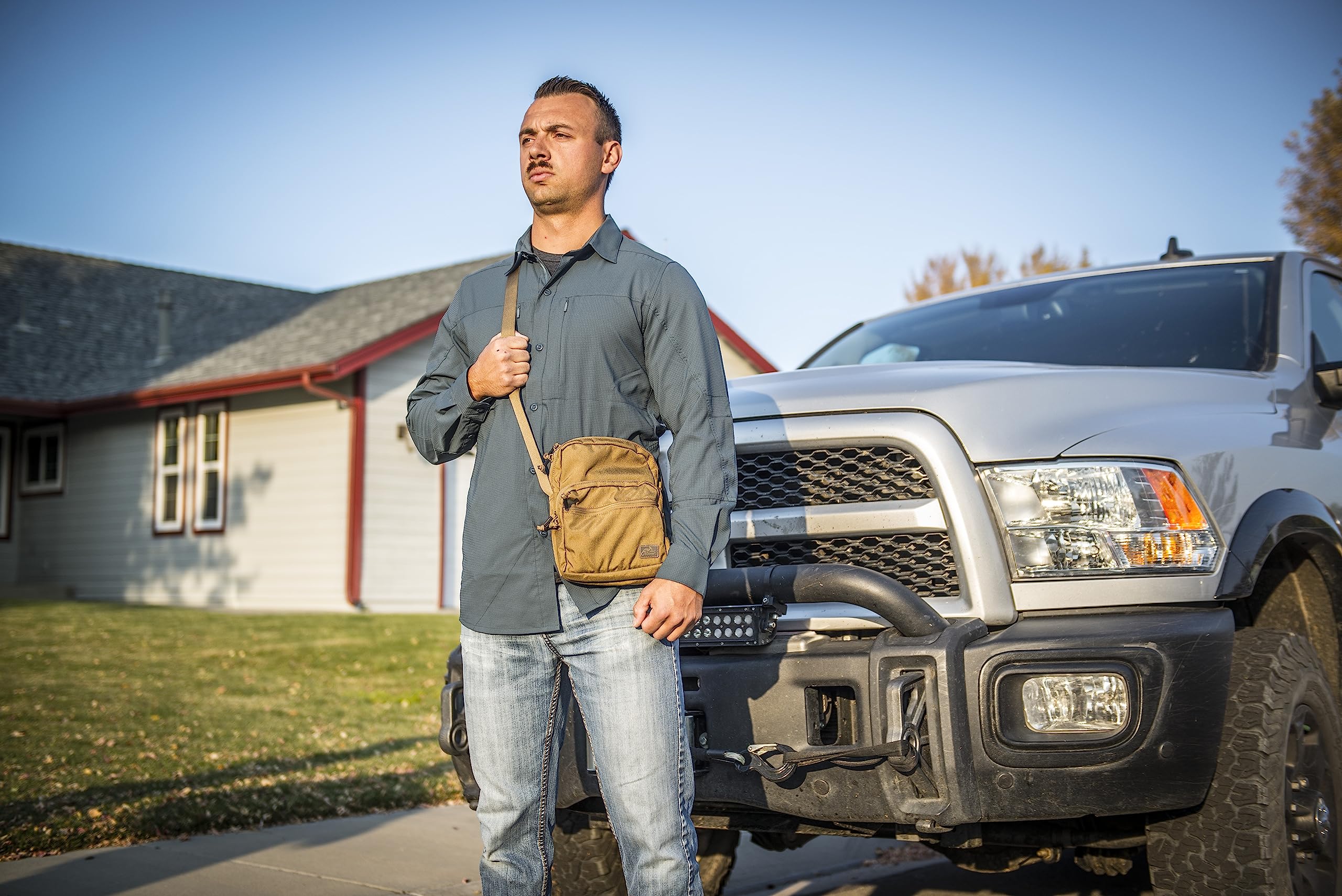 Helikon-Tex EDC Compact Shoulder Bag - Lightweight Tactical Crossbody Pack for Everyday Carry, Hiking & Travel | Durable Nylon, Multiple Pockets, Adjustable Strap