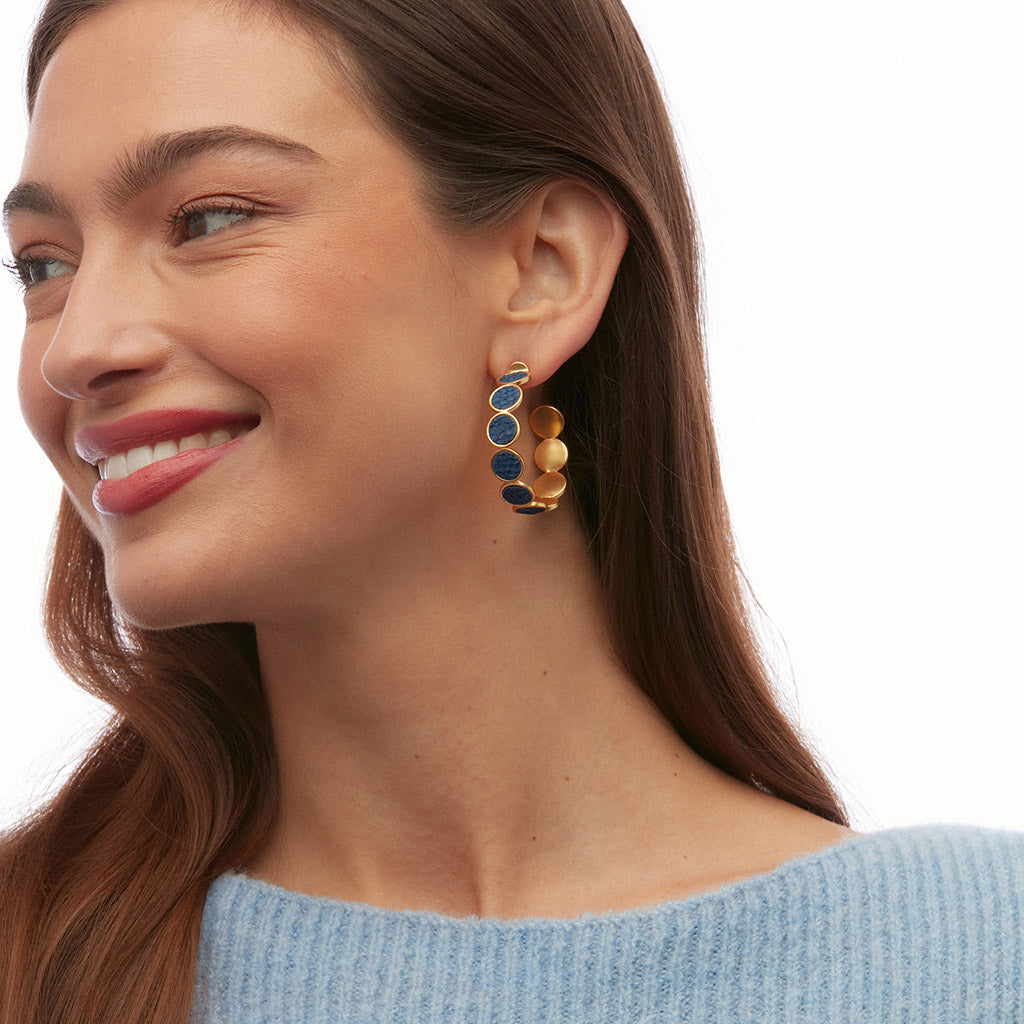 Chandalar Hoop Earrings for Women - 14K Gold Plated Dangle Hoop Earrings - Trendy Statement Jewelry for Party, Wedding & Everyday Wear
