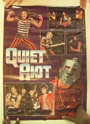 Quiet Riot Vintage Band Poster - Classic Rock Collage Wall Art - Perfect for Music Lovers' Room Decor & Man Cave
